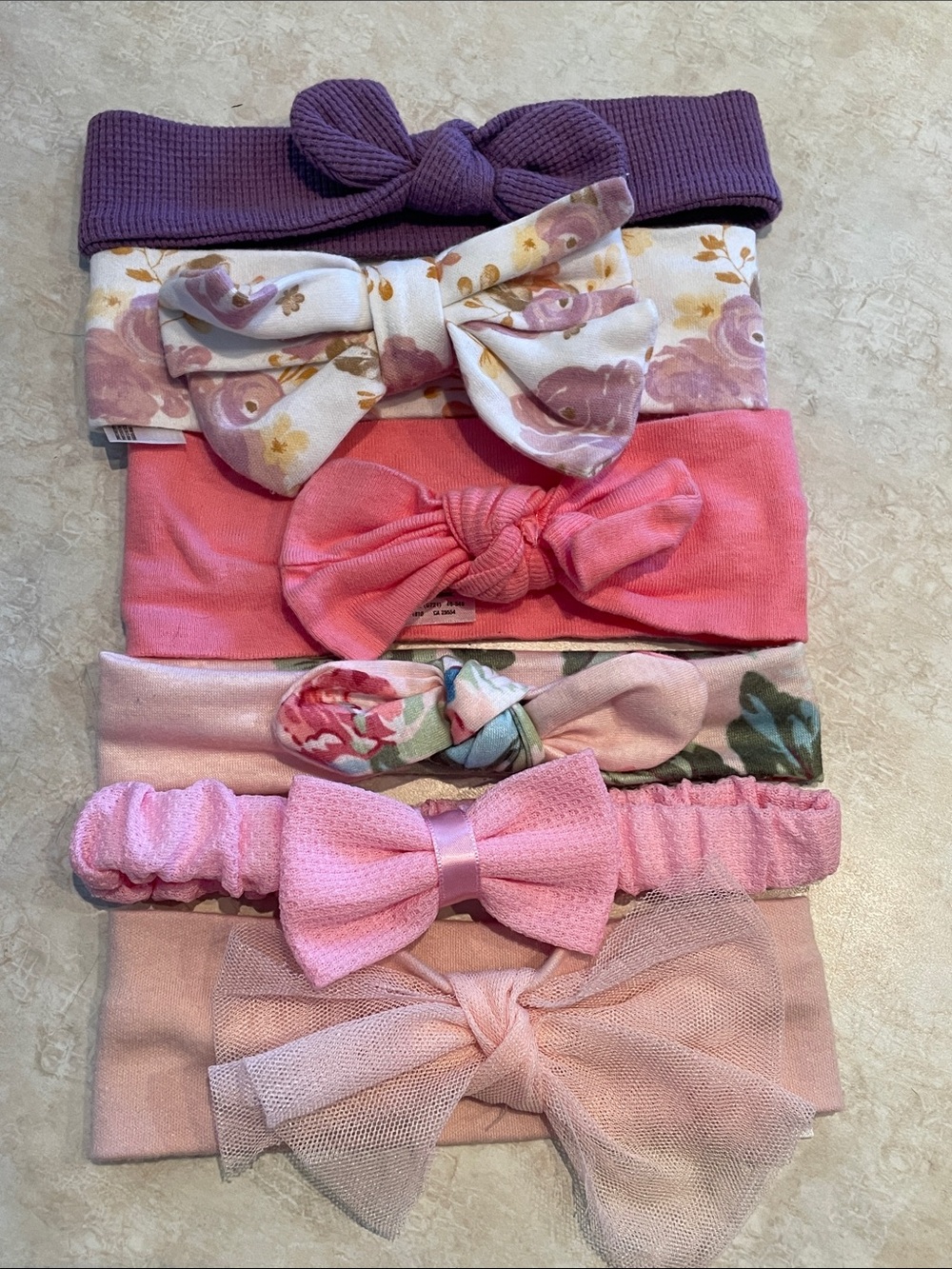 Kids Bow Headband Set - Pink, Purple & Floral